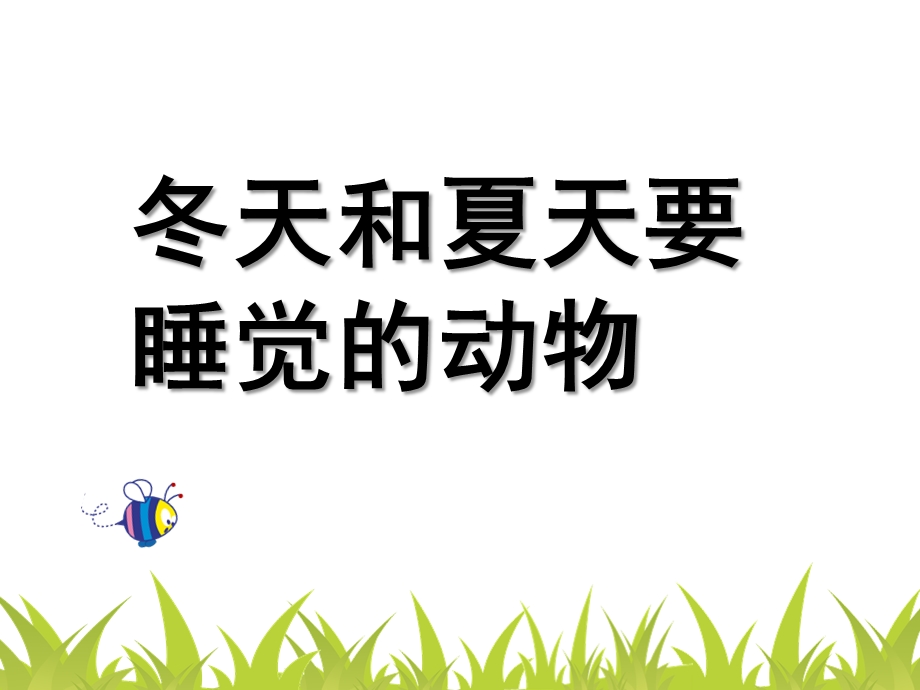 大班科学《冬天和夏天要睡觉的动物》PPT课件大班科学--冬天和夏天要睡觉的动物.ppt_第1页