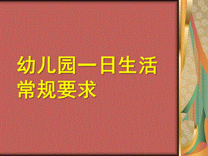 幼儿园一日活动常规要求PPT幼儿园一日活动常规要求.pptx