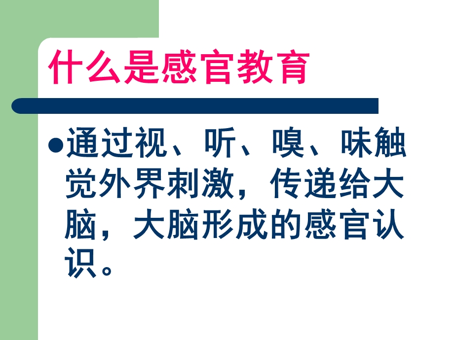 幼儿园蒙特梭利感官培训PPT课件蒙特梭利师资培训.感官ppt.ppt_第2页