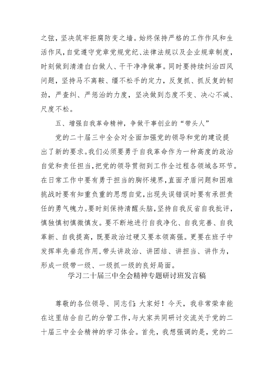 2024年开展《学习二十届三中全会精神》专题研讨班发言稿（5份）_54.docx_第3页