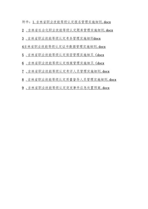 吉林职业技能等级认定报名、题库、考务、证书数据、保密、档案、考评、质量督导人员管理实施细则、突发事件应急处置预案.docx