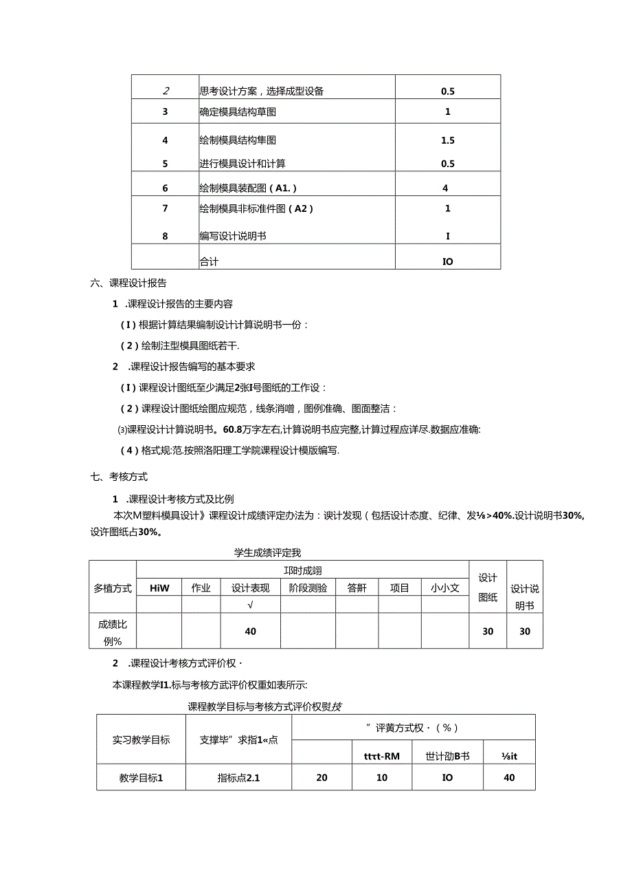 《塑料模具设计》课程设计教学大纲.docx_第3页