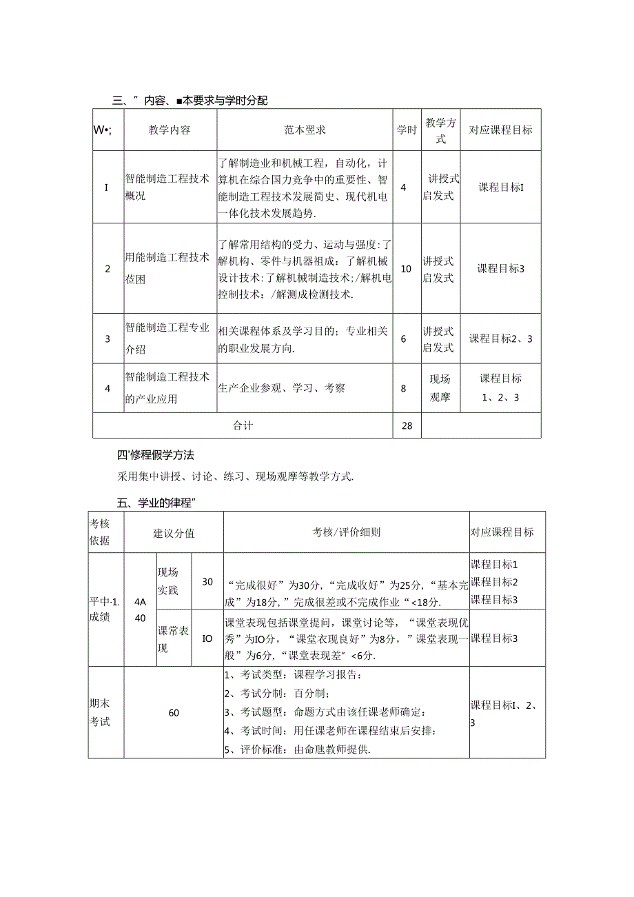 《智能制造工程导论》教学大纲.docx_第3页