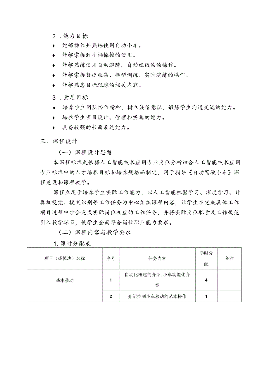 《自动驾驶小车》课程标准.docx_第2页