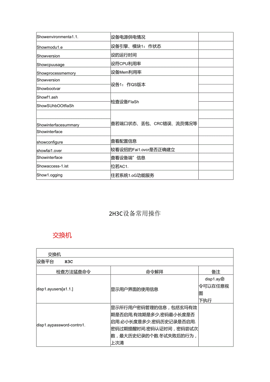 信息工程主要网络设备常用操作常用操作命令.docx_第3页