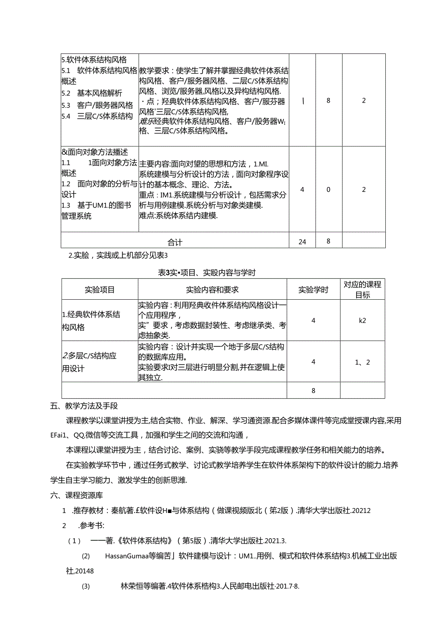 《软件体系结构》教学大纲.docx_第3页