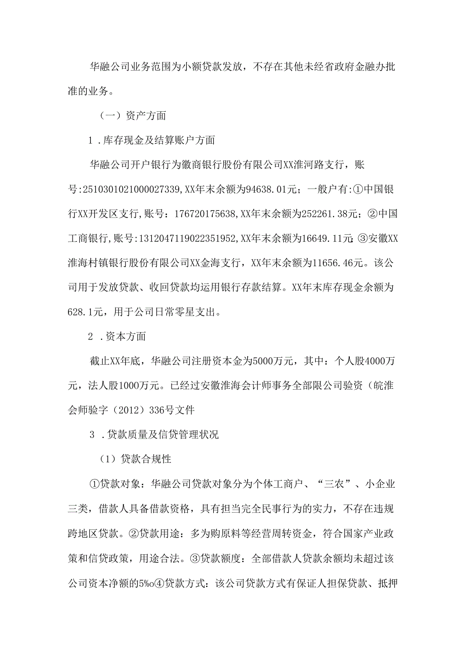 小额贷款公司现场检查报告.docx_第2页