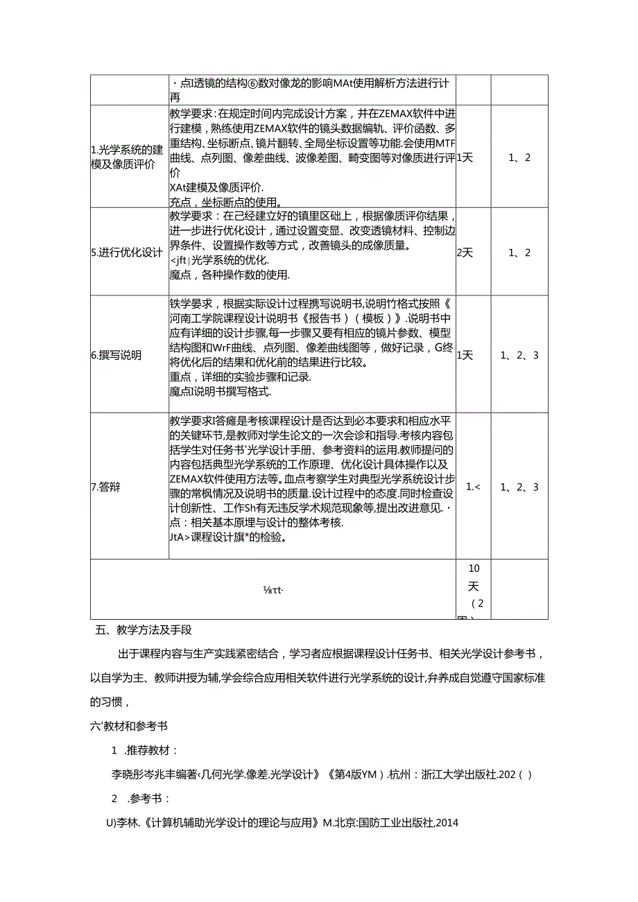 《光学系统CAD课程设计》教学大纲.docx_第3页