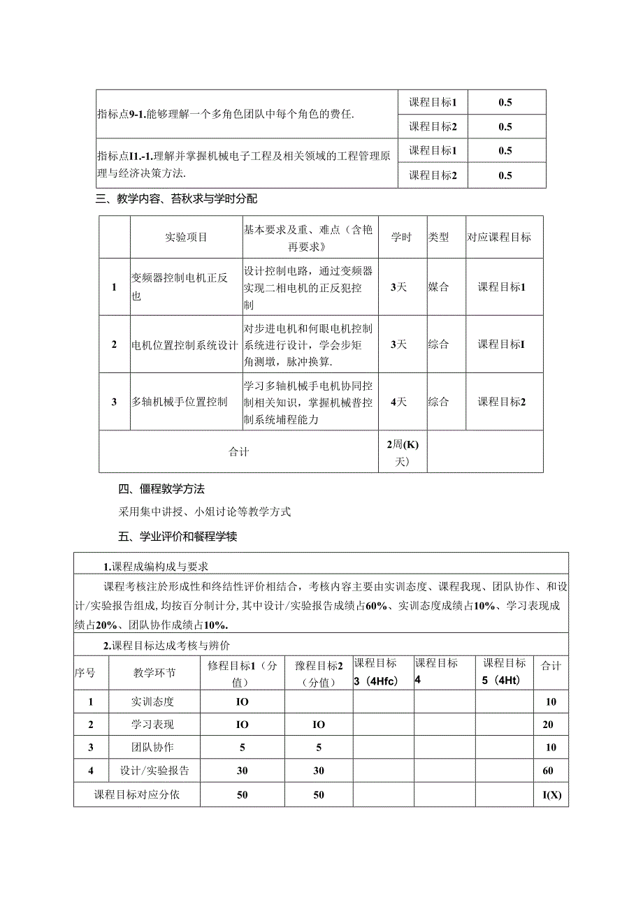 《机电控制综合实训》教学大纲.docx_第2页