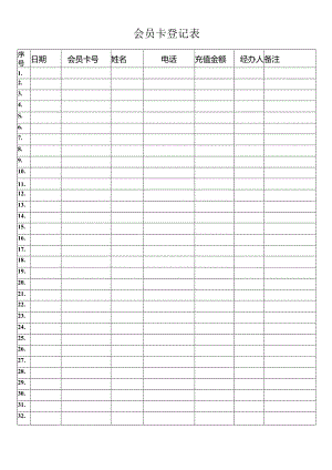 会员卡登记表.docx