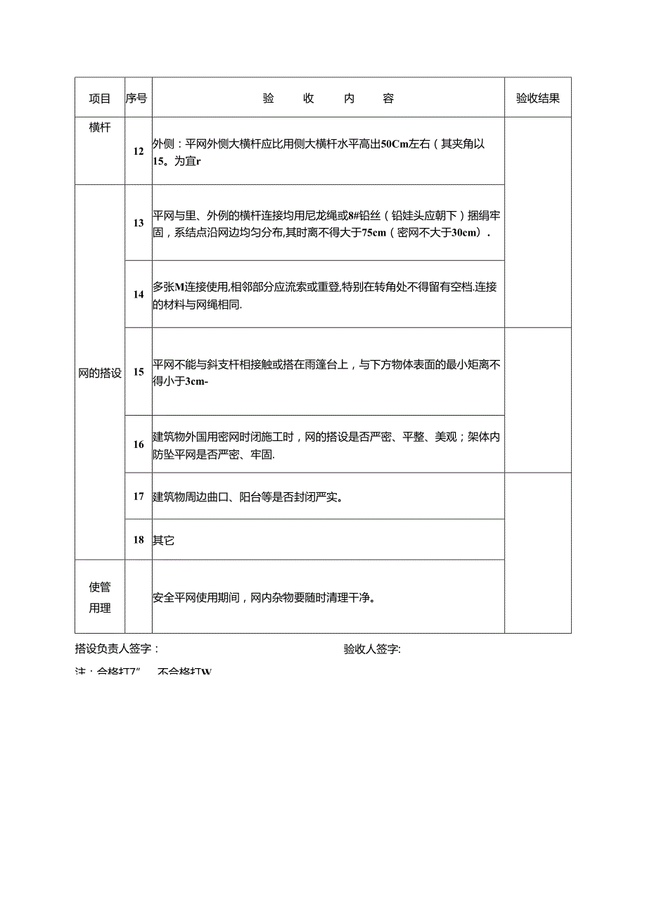 建筑工程安全网挂设检查验收表.docx_第2页