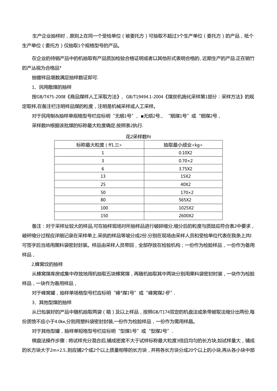 商品煤产品质量监督抽查方案.docx_第2页