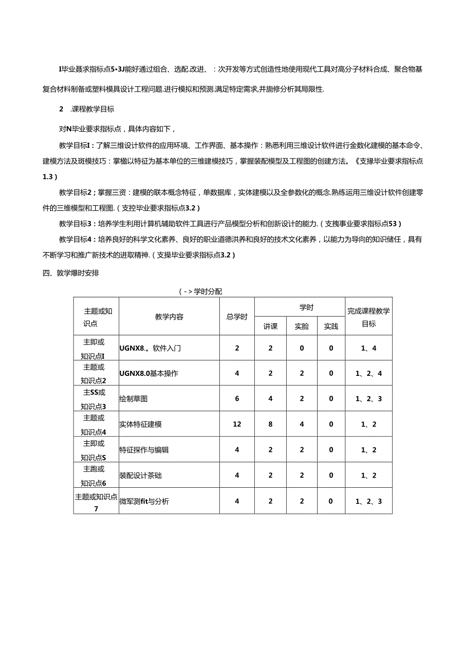 《UG技术基础及应用》课程教学大纲.docx_第2页