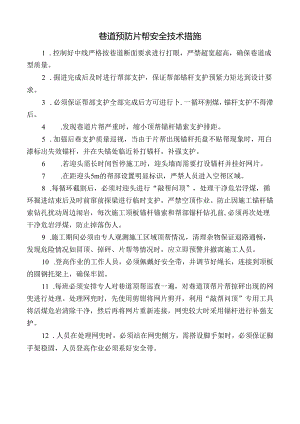 巷道预防片帮安全技术措施.docx