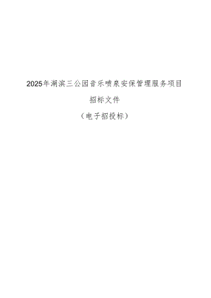 公园音乐喷泉保安服务费用项目招标文件.docx