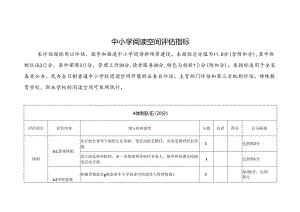 中小学阅读空间评估指标.docx