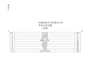 中建三局三公司安装分公司劳务企业定额.docx