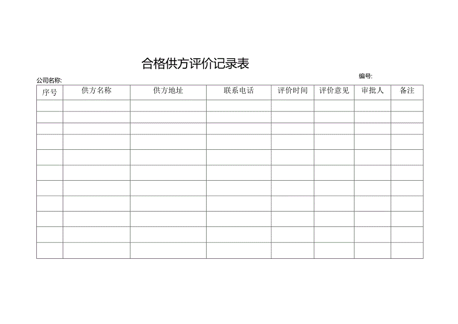 合格供方评价记录表.docx_第1页