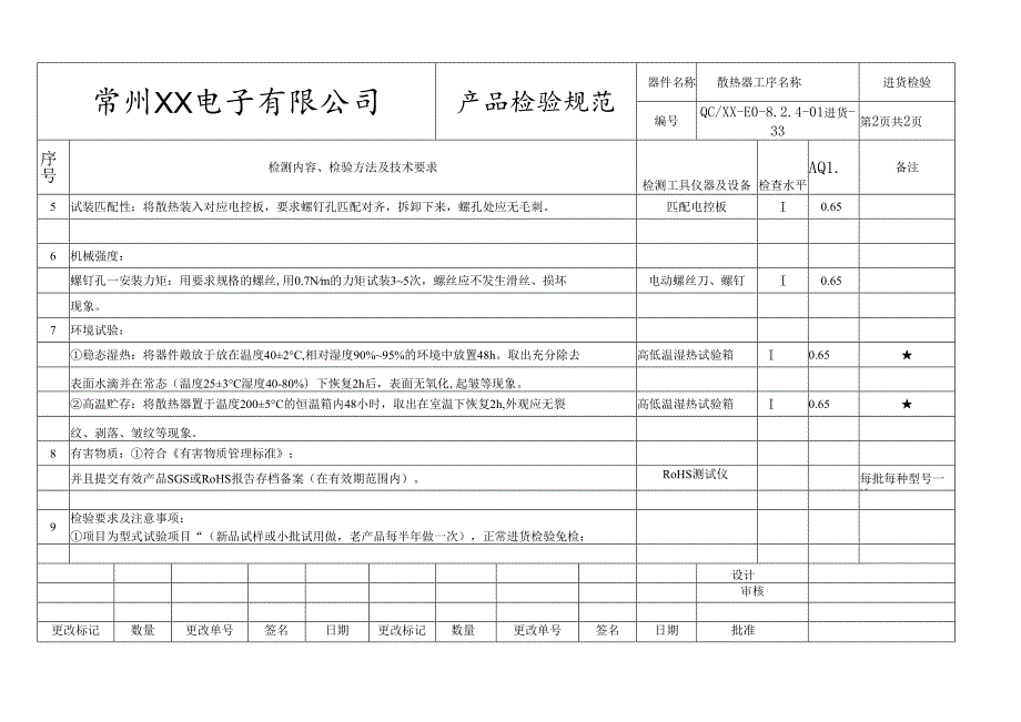 散热器进货检验标准.docx_第2页