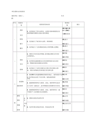 单位消防安全检查表.docx