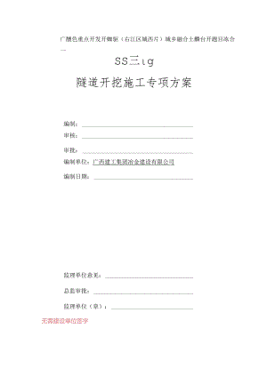 隧道开挖施工专项方案.docx