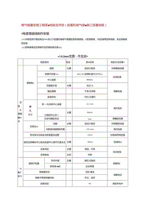 电气装置安装工程质量检验及评定（起重机电气装置施工质量检验）.docx