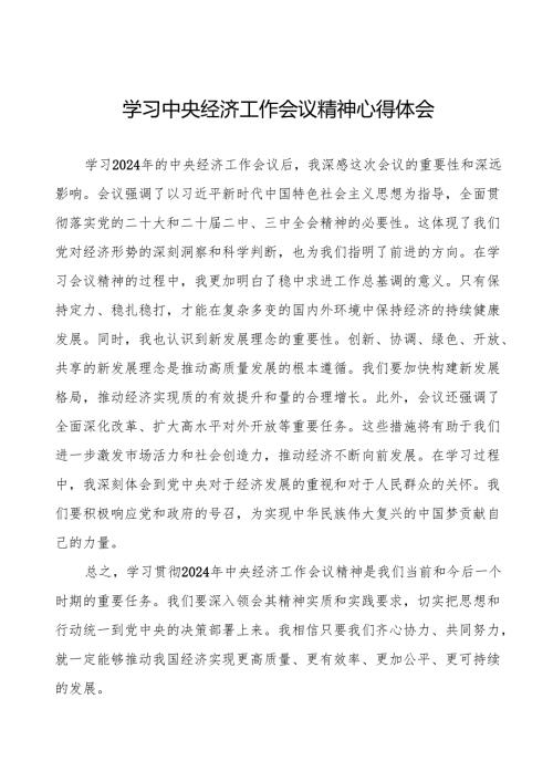 学习2024年中央经济工作会议精神心得体会11篇.docx