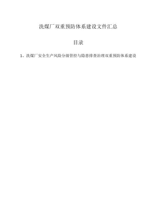 洗煤厂双重预防体系建设文件汇总.docx